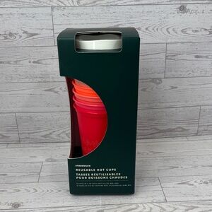 Starbucks Multicolor Reusable Hot Cups - Red & Orange Gradient